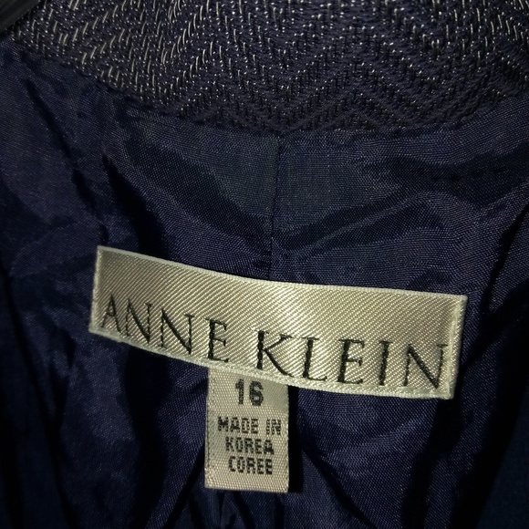 Anne Klein 16 Dark Gray Blue Blazer Plus - Picture 2 of 5